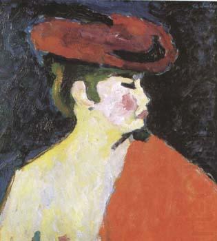 Alexei Jawlensky The Red Shawl (mk09) oil painting picture
